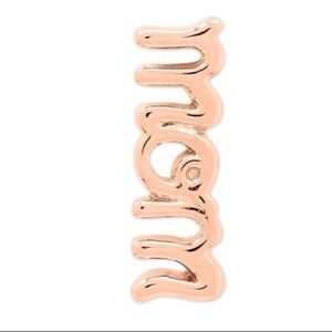 Mom rose gold charm